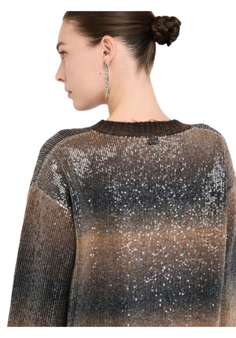 Abito in maglia con paillettes MARRONE Liu Jo | MF5488MA14RS9472